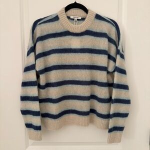 BRAND NEW NWT Madewell Striped Pullover Sweater in Alpaca Blend